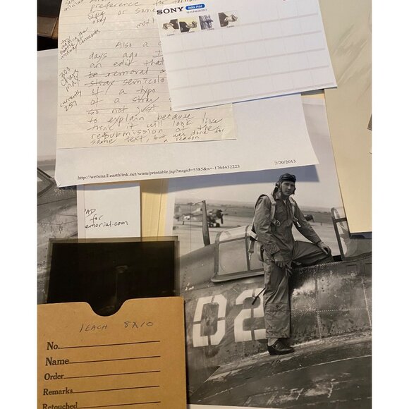 Vintage World War II Era Pilot Black & White Photographs Collection - Picture 3 of 6